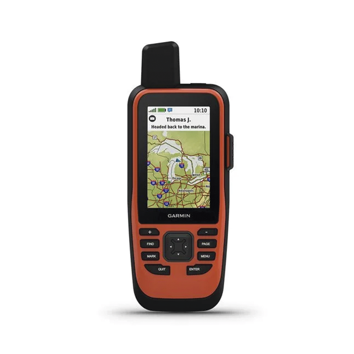 GPS Portátil / Pantalla TFT Transflectiva de 3 / Resolución 240 x 400 píxeles / Batería de Ion Litio con Autonomía de 35 Horas / Memoria de 16 GB / Compatible con NMEA 0183 y microUSB / Brújula de Tres Ejes