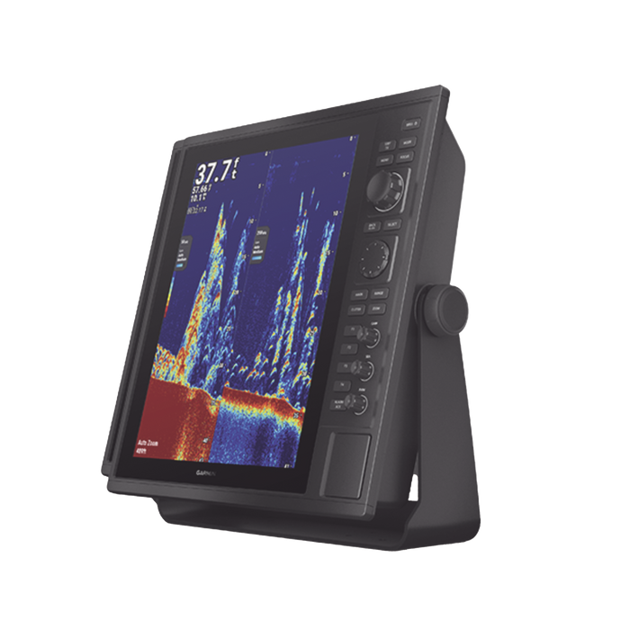Pantalla Náutica GPSMAP 15 / Resolución XGA 1024x768 / Dual-Frequency Sonar 50/200 kHz / CHIRP Sonar Built-in / ClearVü y SideVü / Compatible con NMEA 2000 y 0183 / 2 Ranuras SD / IP26/IP27