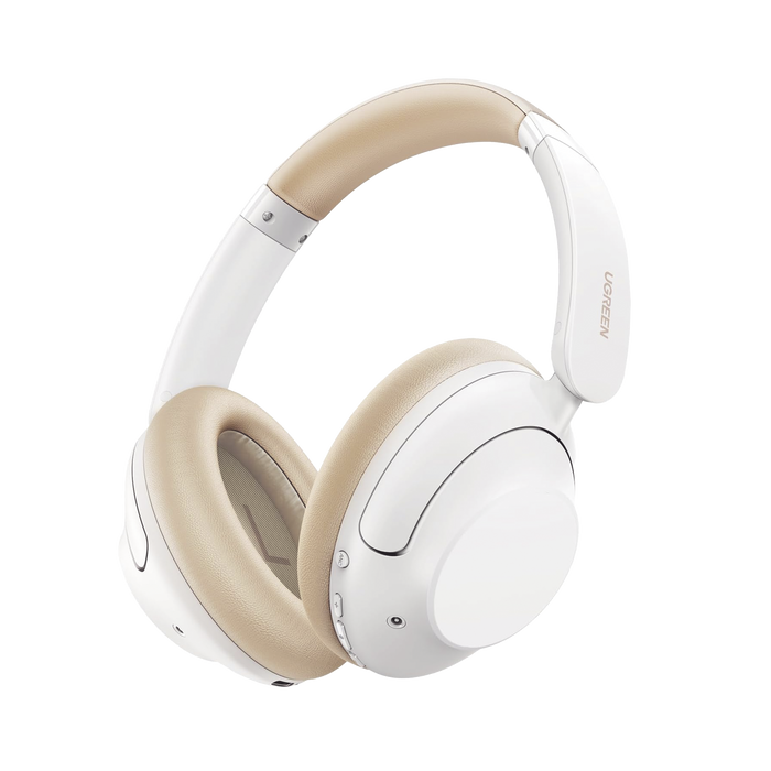 AudífonosInalámbricos | HiTune Max5 | Bluetooth | 3.5mm | Sonido Hi-Res | CancelaciónActiva de Ruido (ANC) de hasta 43dB | Autonomía de 90 horas | Diseño Ajustable| Almohadillas Suaves | Color Blanco.
