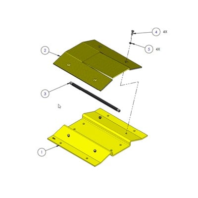 1603-168 Adaptador de picos para barrera 1603-180 / Permite agregar hasta 4 secciones de 90 cm de picos poncha llantas a la barrera DKS 1603-180