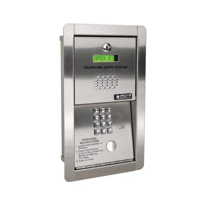 1802-082 Audioportero Telefónico DKS Para 600 números Telefónicos / Control Para 2 Puertas / Gabinete Para Sobreponer/ Marcación a 16 Digitos / Linea Análoga o Digital