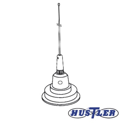 1C-100W Antena Móvil en Color Blanco para Rango de Frecuencia de Banda Civil (CB) 26.960 - 27.400 MHz. - Toer