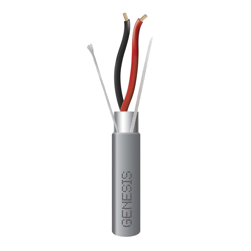 2214-1109/1000 Bobina de 305 Metros / Cable 2 x 18 AWG / Color Gris / Blindado / Riser / Aplicaciones de Audio Control de Acceso y Automatización