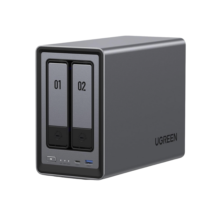 NASync DXP2800 | SO UGOS Pro | Intel N100 12th Gen Intel® 4 Core? | 2 Bahías SATA hasta 48TB | 2-Bahias (M.2 NVMe) hasta 16TB | 8GB DDR5 (Exp. a 16GB) | Ethernet 2.5G | HDMI 4K | 2* USB2.0 | 1*USB 3.2Gen | 1* USB 3.2Gen2 | 1*USB-C 3.2Ge