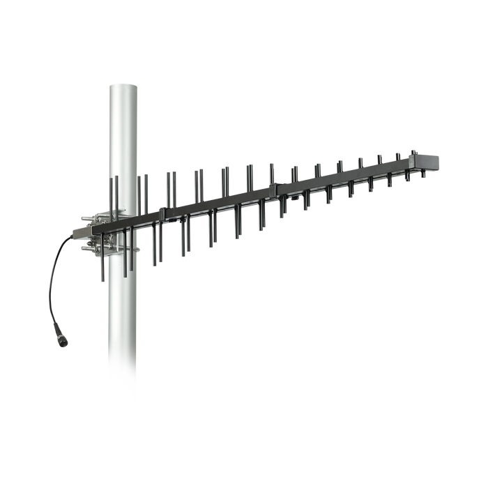 Antena LPDA de Alta Ganancia/ ESPECIAL PARA AMPLIFICADORES DE UNA A CINCO BANDAS DE FRECUENCIA/ 698-2700 MHz/ 12.15 dBi de Ganancia.