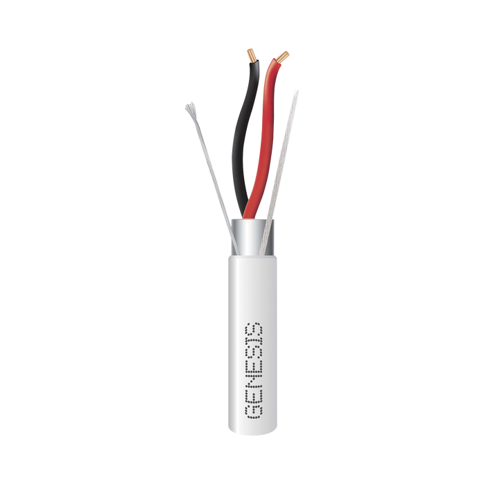 Carrete de 152 Metros de Cable / 2 x 16 AWG / BLINDADO / PLENUM / Color Blanco / Para Aplicaciones de Audio, Seguridad y Control