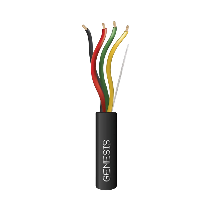 4157-1008 Carrete de Cable 305 Metros / 4 X 18 AWG / Cable DIRECT BURIAL / Para uso en Intemperie / Uso en Aplicaciones en Sistemas de Detección de Incendio, Sistemas de Evacuación, Control de Acceso