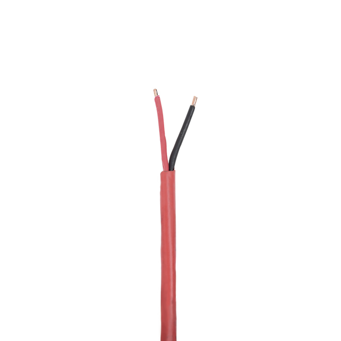 Bobina de 305 Metros de Alambre / 2 x 18 AWG / Riser / Tipo FPLR-CL3R, FT4 / Color Rojo / Para Aplicaciones en Sistemas de Detección de Incendio y Sistemas de Evacuación