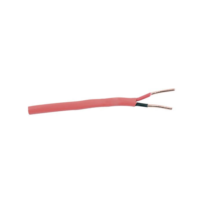 Carrete de Alambre de 305 Metros / 2 x 14 AWG / Riser / Tipo FPLR-CL3R / Color Rojo / Para Aplicaciones en Paneles de Detección de Incendio y Sistemas de Evacuación