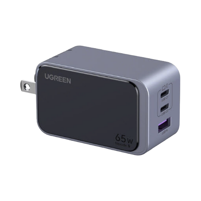 45223 Cargador de 65W serie Nexode S | 3 Puertos de Carga Rápida | 2 USB-C | 1 USB-A | Tecnología GaN II | PD3.0 | QC4.0 | FCP/SCP/AFC/PPS/PPS2.0 | Tecnología de Protección Térmica | Optimiza la Carga | Carcasa Ignifuga.