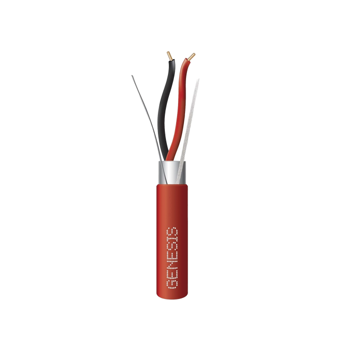 Bobina de Alambre 152 Metros / 2 x 16 AWG Blindado / PLENUM / Para Alarmas de Incendio
