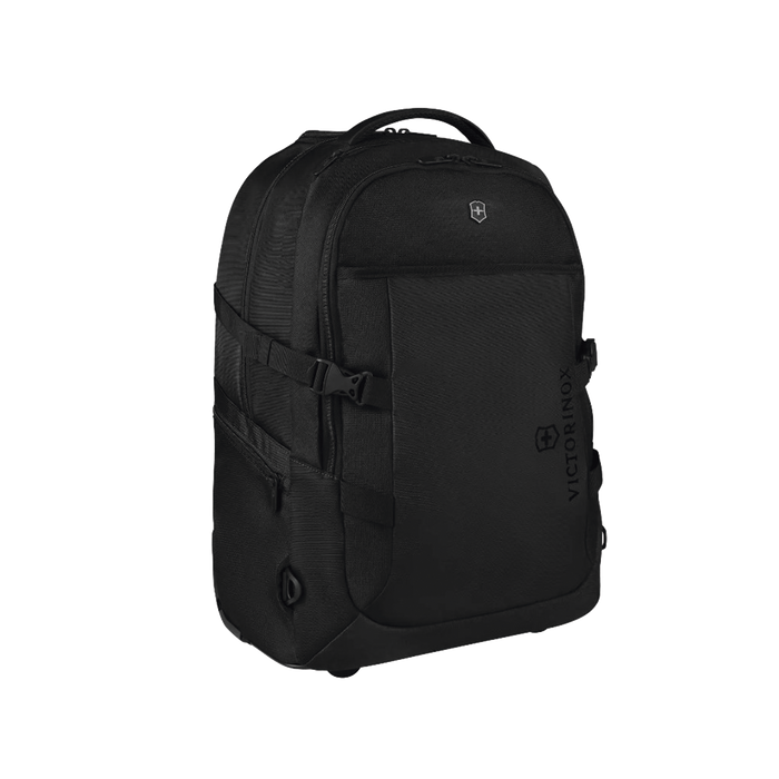 Mochila VX Sport EVO con Ruedas, Mango Telescópico y Correas al Hombro. Fabricada en Poliéster Negro repelente al Agua. Backpack on Wheels.