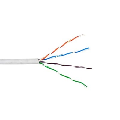 6360-1101/1000 Bobina de Cable de 305 Metros UTP Cat6 Riser / Color Blanco / UL, CMR, Probado a 350 Mhz / Para Aplicaciones de CCTV, Redes de datos, IP megapixel, Control RS485