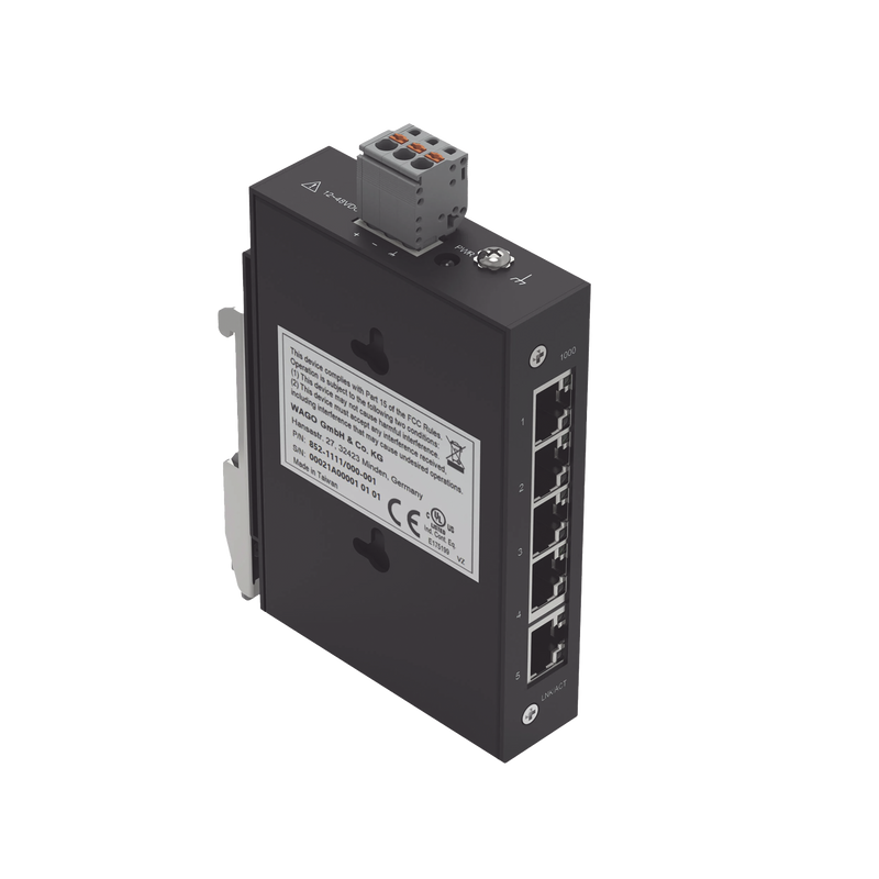 8521111/000001 INDUSTRIAL ECO SWITCH 5 PUERTOS 1000 BASE-T NEGRO