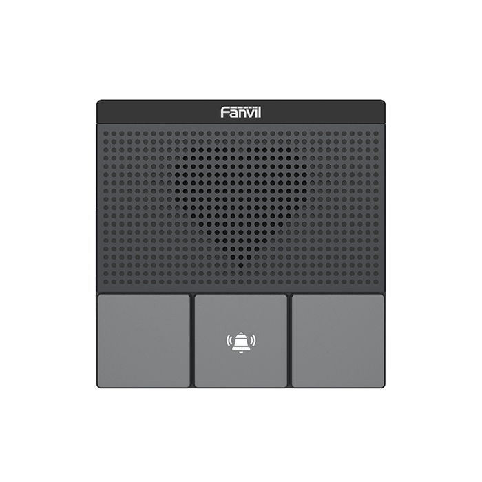 Mini Intercomunicador Wi-Fi para hotelería, hospitales, con diseño elegante, PoE, 3 botones, 1 relevador integrado de salida y entrada.