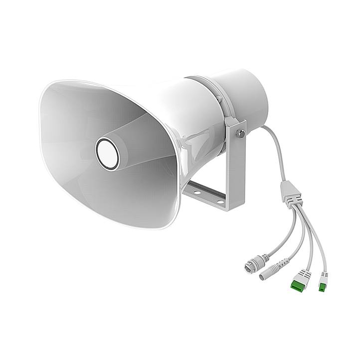 Altavoz SIP IP para voceo y paging, 2 líneas SIP, potencia de hasta 30W, alimentación vía PoE