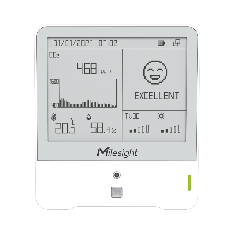 AM307-915M Monitor Ambiental con Display para Temperatura, Humedad y COâ?? con LoRaWAN