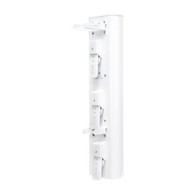 AP-5AC-90-HD Antena sectorial blindada de 90º de cobertura 5 GHz (5.15 - 5.85 GHz), dividida en 3 bloques de 30º, ideal para alta densidad de suscriptores