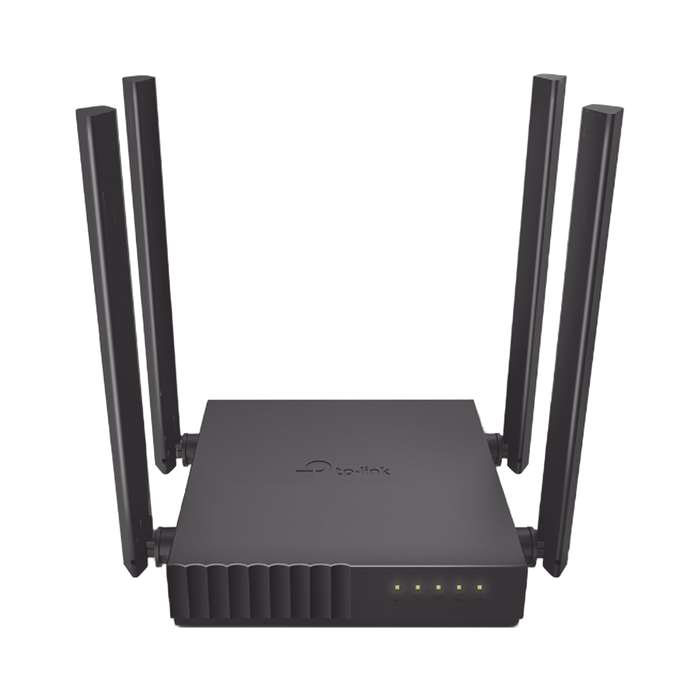 Router Inalámbrico doble banda AC, 2.4 GHz y 5 GHz Hasta 1200 Mbps, 4 antenas externas omnidireccional, 4 Puertos LAN 10/100 Mbps, 1 Puerto WAN 10/100 Mbps, Versión 6