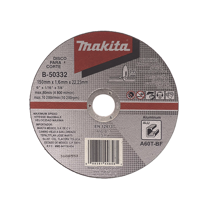 Disco de corte para Aluminio de 4 1/2