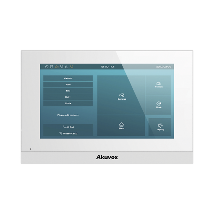 Monitor Linux / Pantalla Touch de 7 Pulgadas / SIP / POE / WIFI / Compatible con Frentes de Calle Akuvox