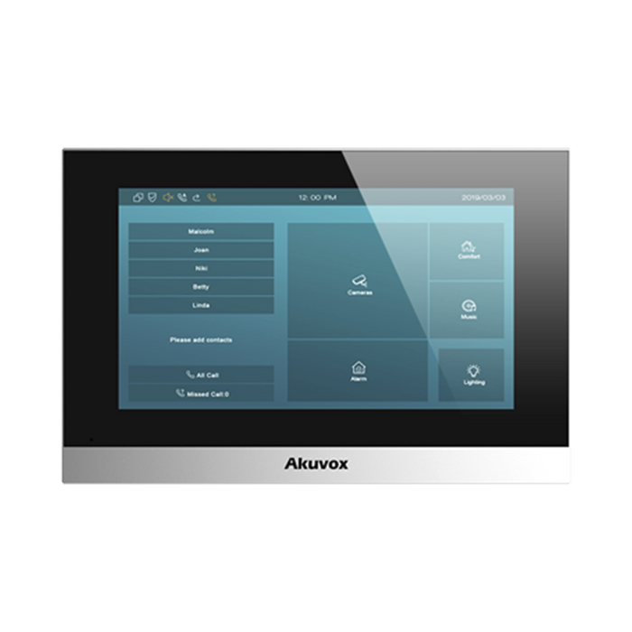 Monitor IP Android / Pantalla Touch Screen LCD 7 / WiFi / PoE / Comuncación SIP / Conexión Remota por App / Administracion Nube Gratis
