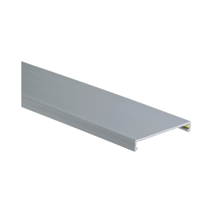 Tapa para Canaleta Ranurada, de 3.25 in de Ancho, 1.38 m de Largo, Color Gris