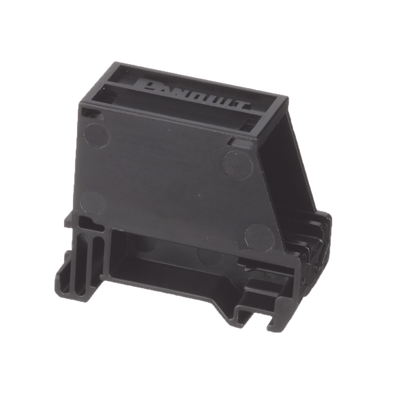 CADIN1BL-S Adaptador de 1 Puerto, Para Conectores Tipo Mini-Com, Blindado, Montaje en Riel Din Estándar de 35mm, Color Negro