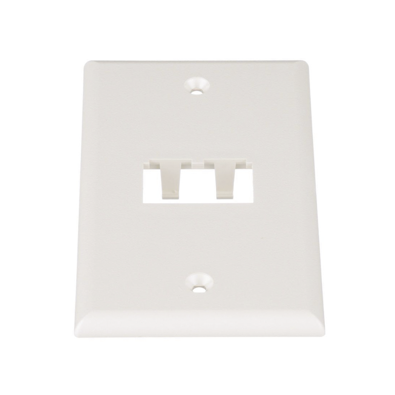 CFP2IW Placa de Pared Vertical Clásica, Salida Para 2 Puertos Mini-Com, Color Blanco Mate
