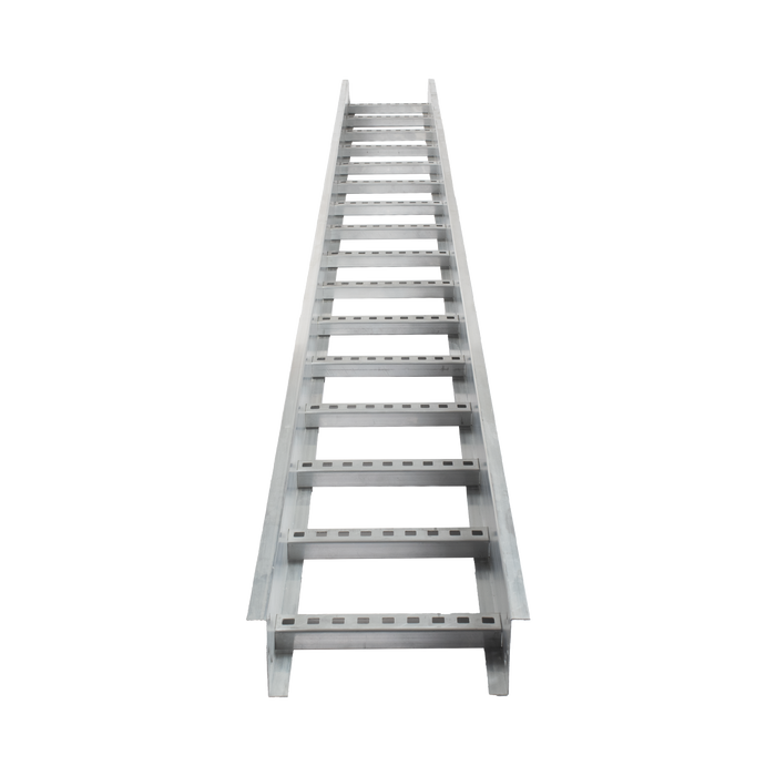 Escalera de Aluminio Portacables / Perfil Z / Peralte 3 1/4 /Paso 9 / Ancho 12 / 3.66 metros / Capacidad Máx. 274 Cables / Incluye Cople Union y Tornillería (CHEZ314P9X12AK)