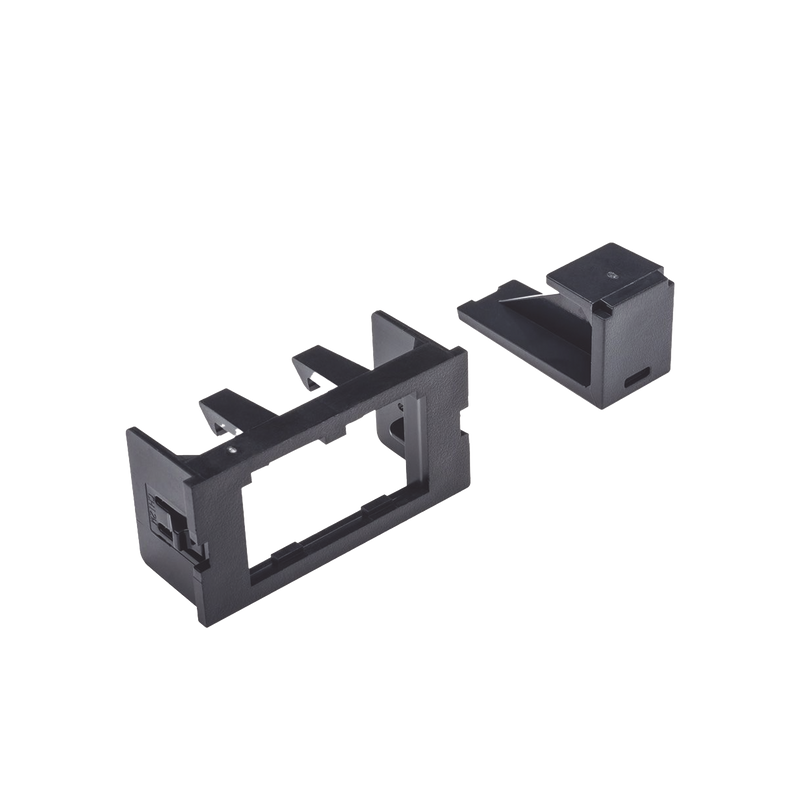 CHI2MBL-X Adaptador de 2 Módulos Mini-Com, Para Marcos Interlink, Color Negro, 1 Pieza