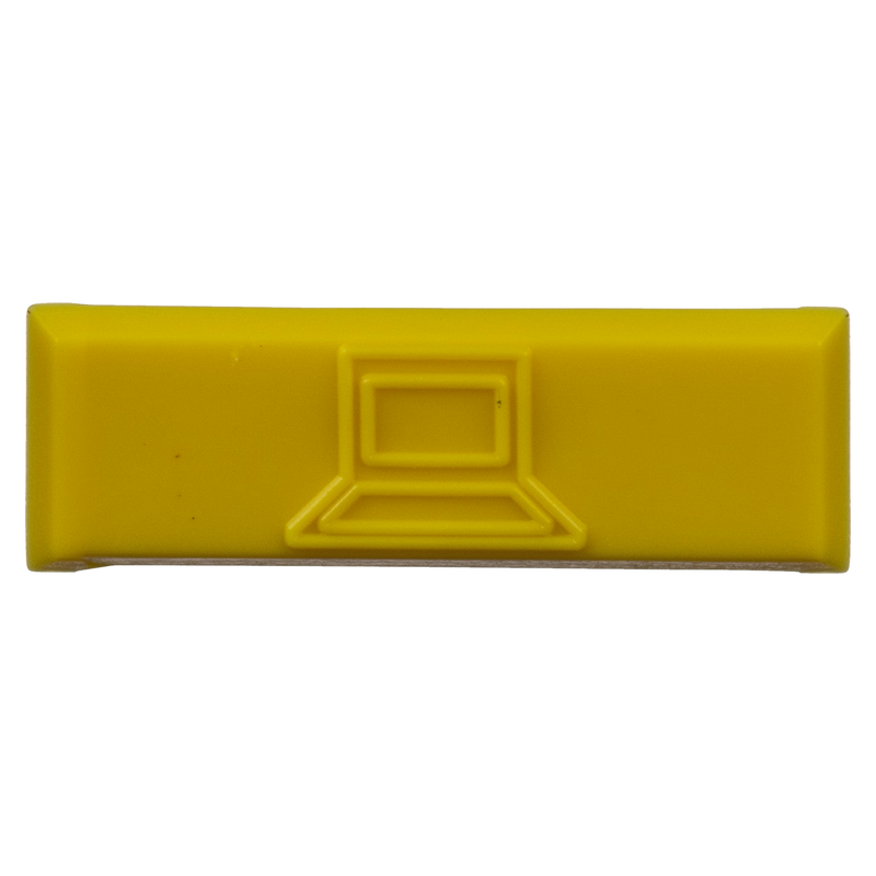 CIDYL-C Paquete de 100 Iconos de Datos de Instalación a Presión, Para Jacks Mini-Com de Panduit, De Plástico, Color Amarillo