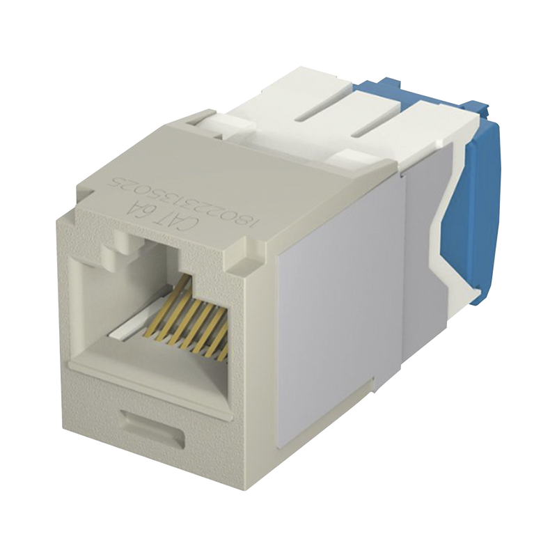 CJ6X88TGIG Conector Jack RJ45 Estilo TG, Mini-Com, Categoría 6A, de 8 posiciones y 8 cables, Color Gris