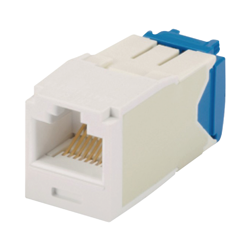 CJ6X88TGWH Conector Jack RJ45 Estilo TG, Mini-Com, Categoría 6A, de 8 posiciones y 8 cables, Color Blanco