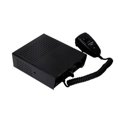 X100A Sirena Vehicular de 100W de Potencia, Con Switch Giratorio de 6 posiciones y Micrófono Integrado de Uso Rudo
