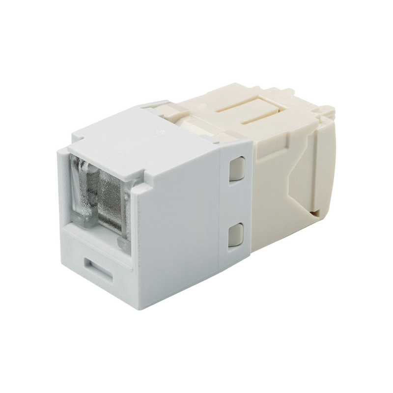 CJH688TGWH Conector Jack RJ45 Estilo TG con Ventana, Mini-Com, Categoría 6, de 8 posiciones y 8 cables, Color Blanco