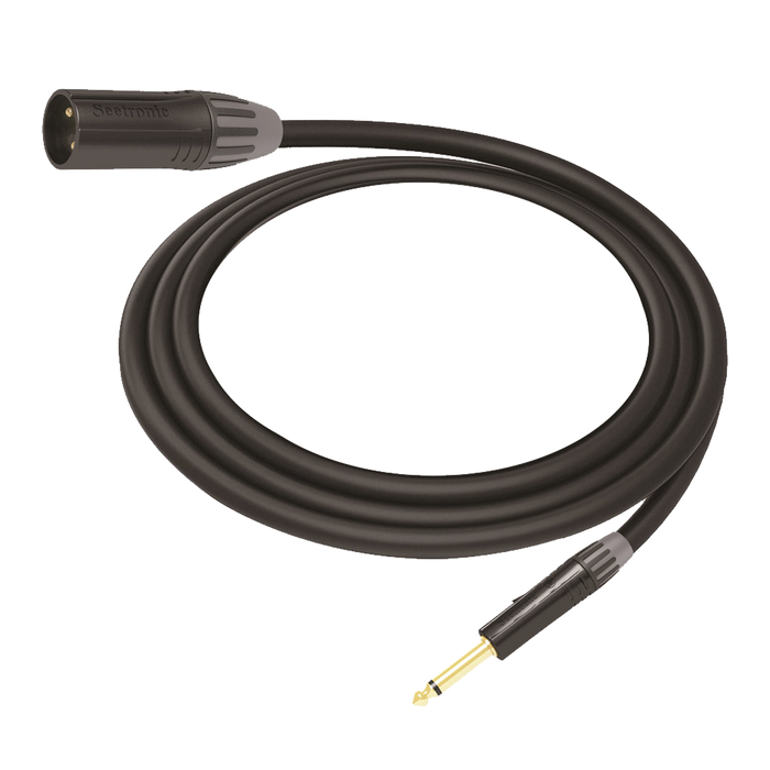 Cable de Audio | XLR 3 Polos Macho a Plug 1/4 in mono | Conector Seetronic Serie M SCMF3 - MP2X | Longitud 3m
