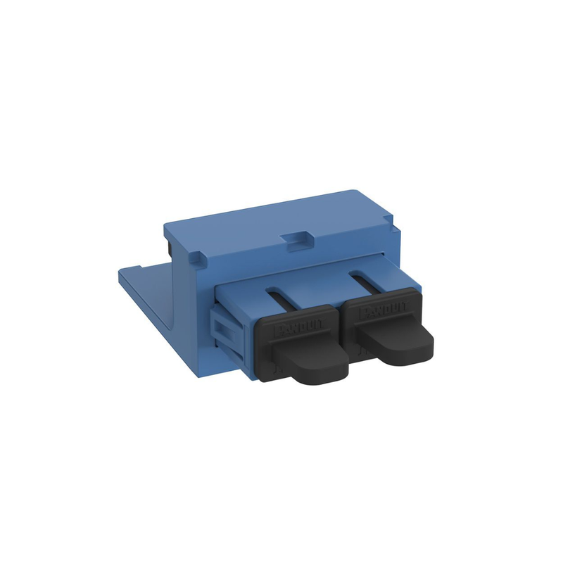 CMDBUSCZBU Módulo Acoplador SC Duplex, para Fibra Óptica Monomodo OS1/OS2, Tipo Mini-Com, Color Azul
