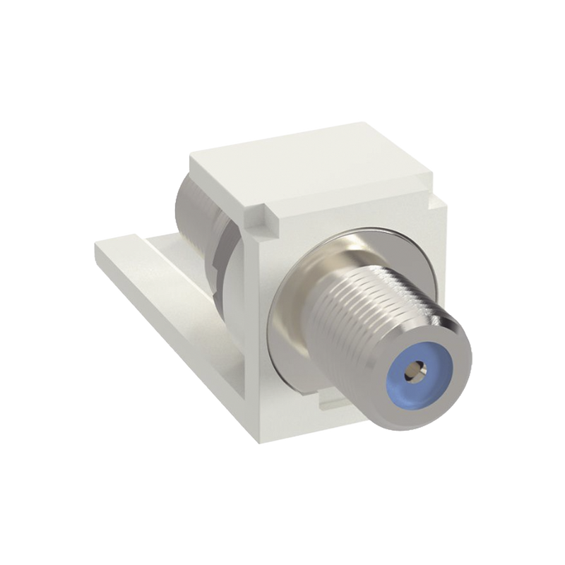 CMFWH Módulo Acoplador Coaxial Tipo F, Mini-Com, de 75 Ohms, 3.0 GHz, Color Blanco