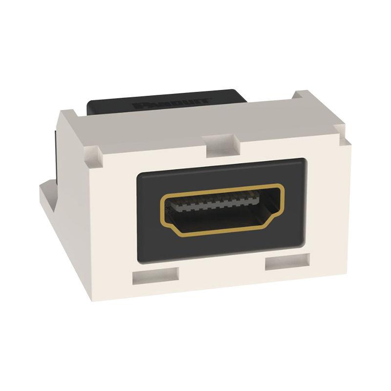 CMHDMIIW Módulo Acoplador HDMI 2.0, Hembra a Hembra Tipo-A, Categoría 2, Uso en 2 Puertos Mini-Com, Color Blanco Mate
