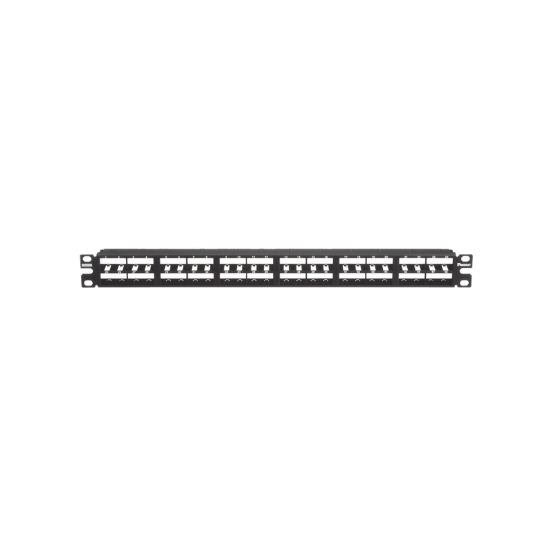 CPP48HDWBLY Panel de Parcheo Modular Mini-Com (Sin Conectores), Plano, Sin Blindaje, Alta Densidad, de 48 puertos, 1UR