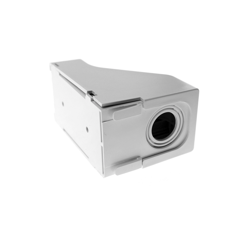 DCEFXIW-X Accesorio Para Techo Falso/Entrada, Con Conexión Tubería 1/2 a 1 In, Compatible con Canaletas LD3, LD5 y LD10, Color Blanco Mate