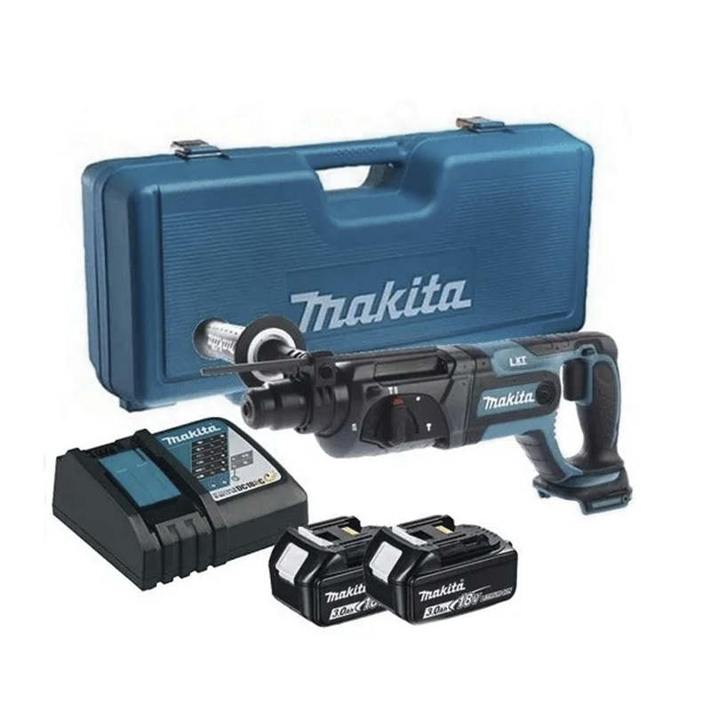 DHR241RFE Rotamartilló 18V, SDS 0-1.200 Rpm, 3 Modos de Trabajo, Incluye 2 Baterías de 3.0 Ah, Cargador y Maletín.