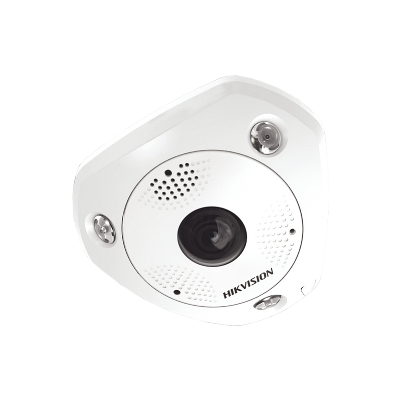 DS-2CD63C5G0E-IVS(B) Fisheye IP 12 Megapixel / 180° - 360° / DEWARPING / Exterior IP67 / IK10 / 15 mts IR / Entrada y Salida de Audio y Alarma / Múltiples Vistas / Micrófono Integrado  / microSD