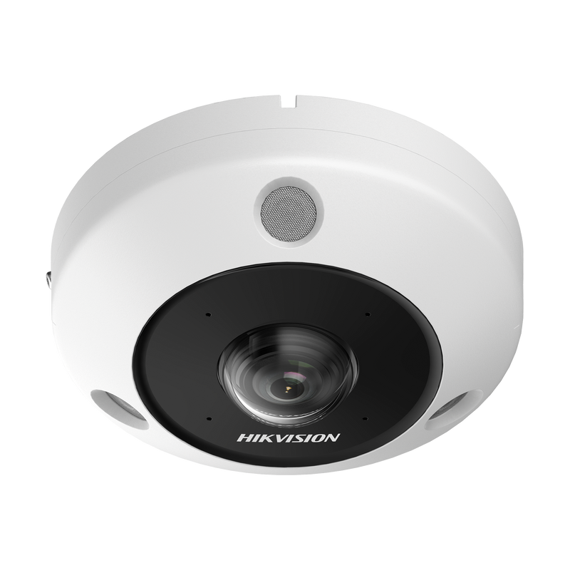 DS-2CD63C5G1-IVS Fisheye IP 12 Megapixel / 180° - 360° / Dewarping / Lente Inmervision / Heat Map / HEOP 2.0 / Conteo de Personas / IP67 / IK10 / 15 mts IR / Entrada y Salida de Audio y Alarma / Múltiples Vistas / Micrófono Integrado