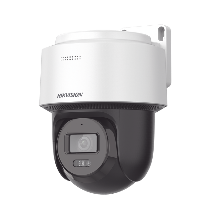 Domo PT IP 4 Megapixel / Lente 4 mm / Dual Light (30 mts IR + 30 mts Luz Blanca) / ACUSENSE / Autoseguimiento en Humanos / PoE / IP66 / Micrófono y Bocina Integrado (Audio de Dos Vías) / Micro SD / Incluye Montaje de Pared o Techo