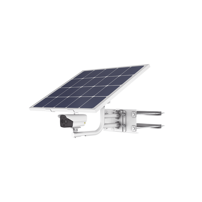 Kit Solar IP All in One / Cámara Termica 256 × 192 / Lente 9.7 mm / Panel Solar / Batería de Respaldo de Litio 23.2Ah / Conexión 4G / Accesorios de Instalación