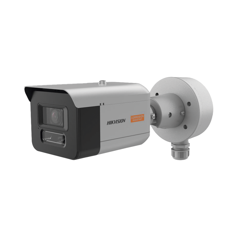 DS-2XC3T46G0H-LISU(PA) Bala IP 4 Megapixel / Lente 2.8 mm / Polimero Anticorrosivo (Ideal para Zonas Costeras o Alta Salinidad) / ColorVu / 40 Metros Luz Blanca / WDR 120 dB / Exterior IP68 / ONVIF / C5-M / NEMA 4X