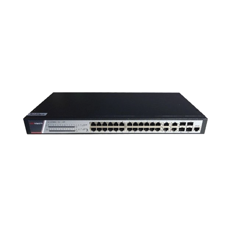 DS-3E2528P(B) Switch Gigabit PoE+ / Administrable / 24 Puertos 1000 Mbps PoE+ / 4 Puertos 1000 Mbps + 4 Puertos SFP de Uplink / 370 Watts / Soporta IGMP