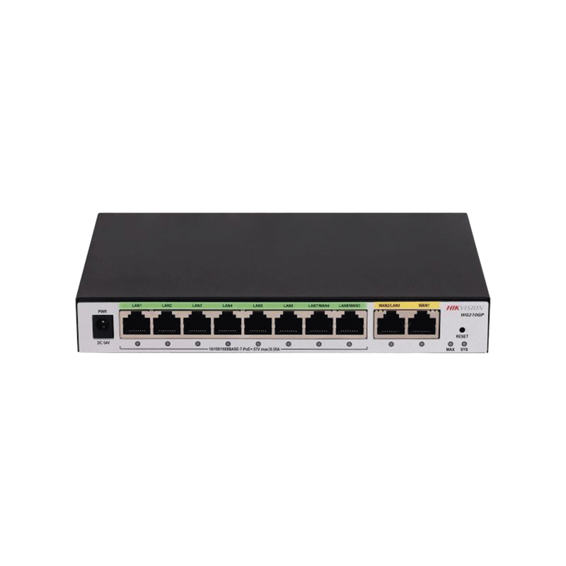 DS-3WG210GP-SI Router Gigabit PoE+ / Ideal para Access Point (AP) / 8 Puertos Gigabit PoE+ / 2 Puertos WAN / Hasta 200 clientes